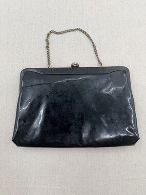 Black Vintage 1960’s Chain-Handle Evening Clutch